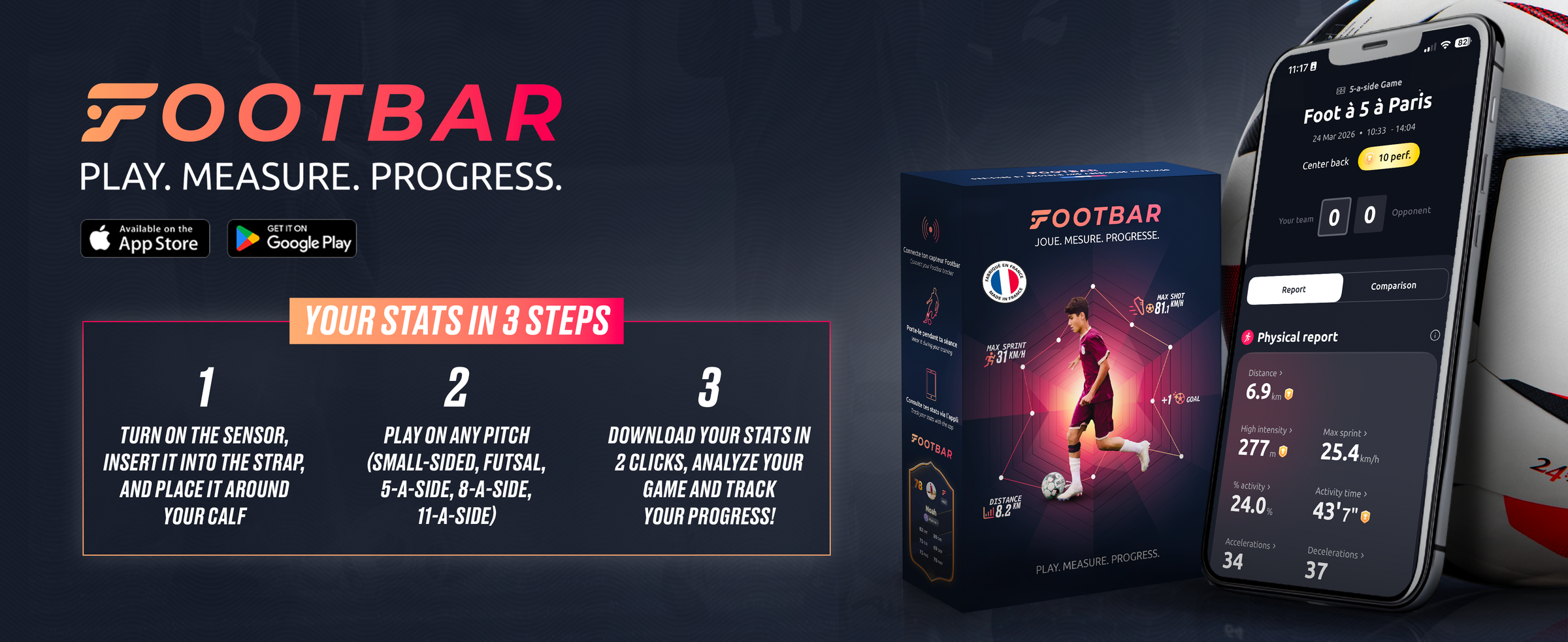 Footbar - joue, mesure, progresse